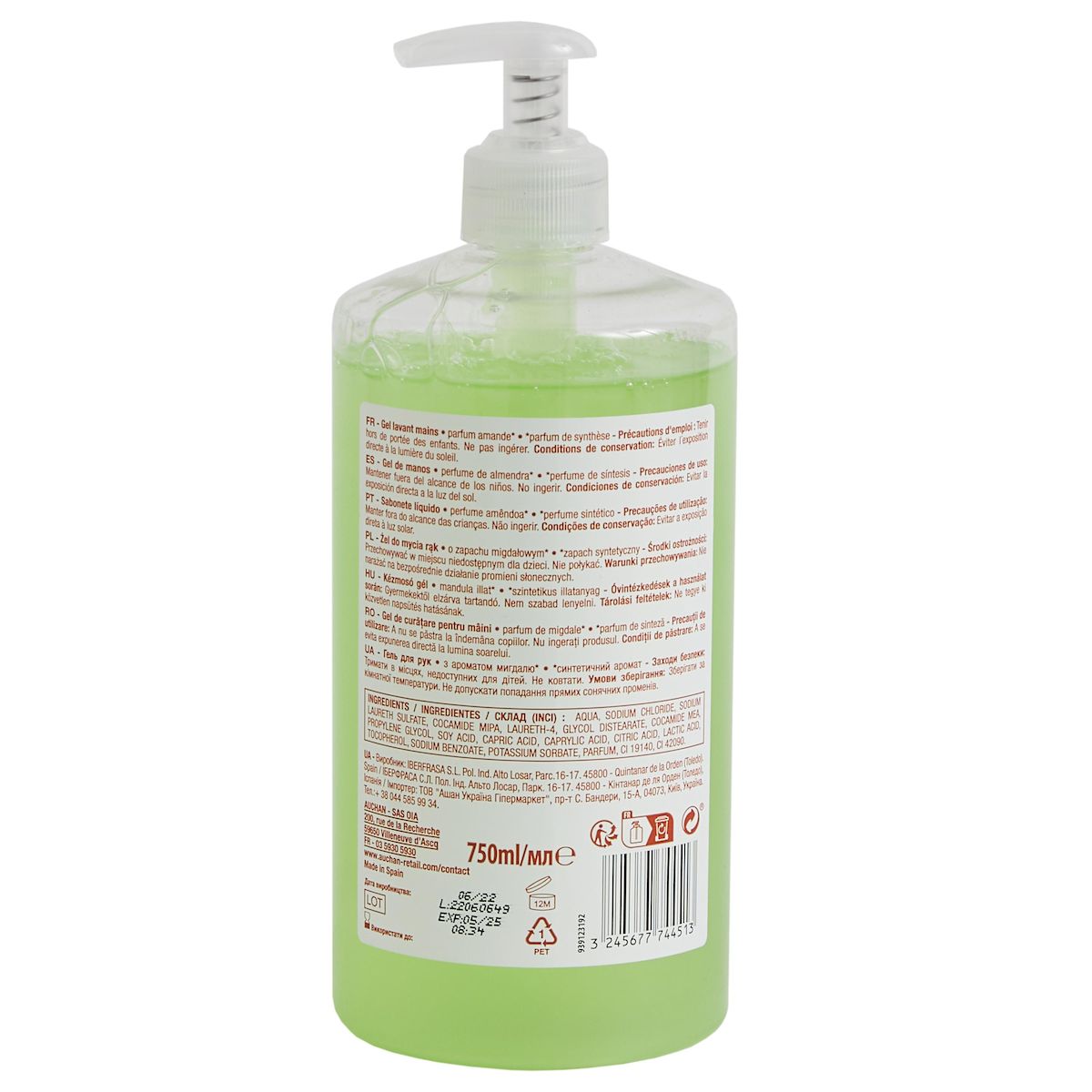 POUCE Gel lavant mains parfum amande 750ml