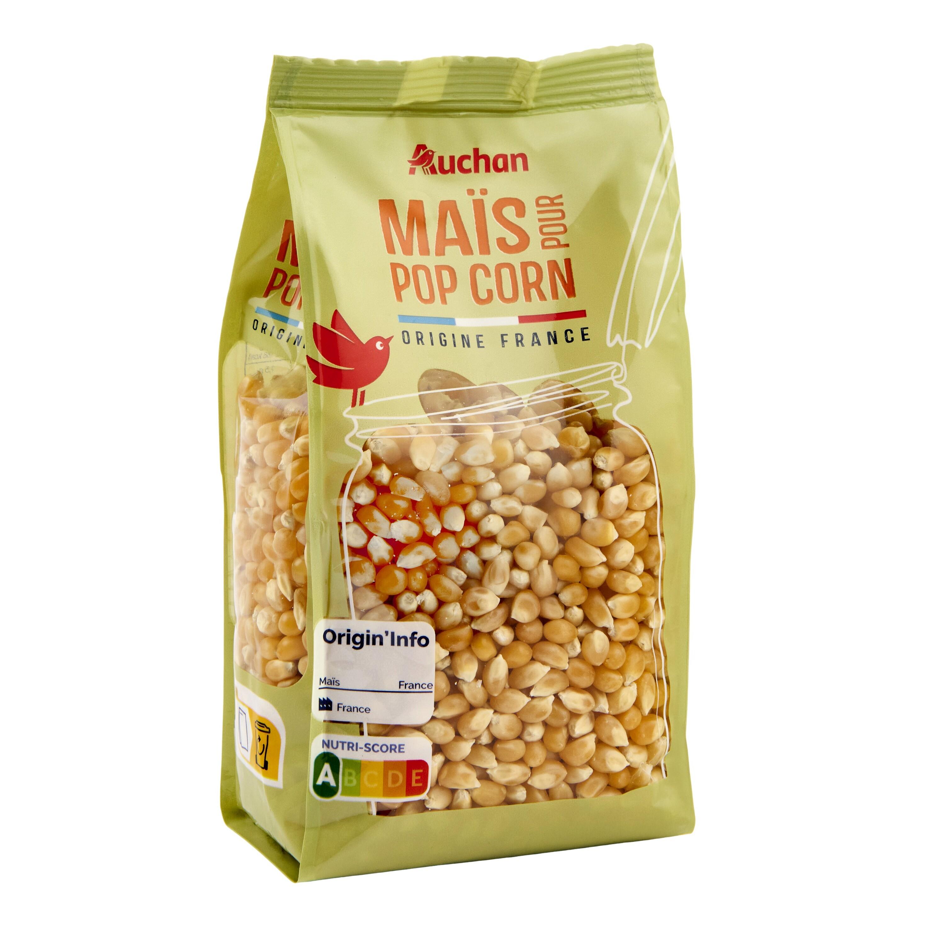 Voir la diapositive 3 : AUCHAN Maïs pour pop corn 10 personnes 500g