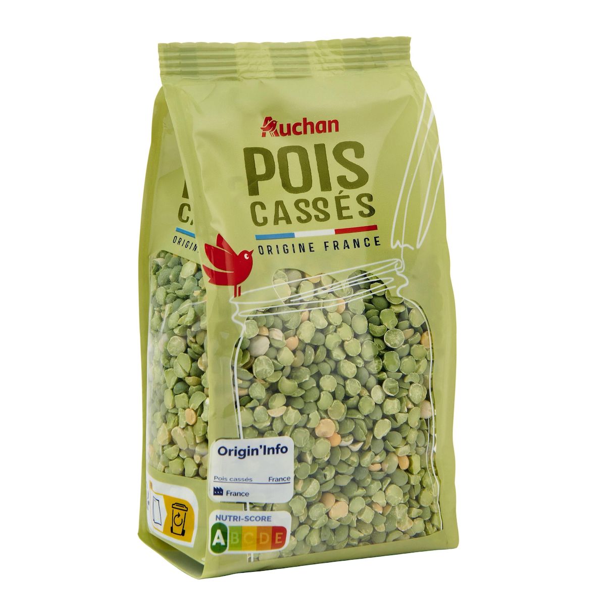 AUCHAN Pois cassés 6 personnes 500g