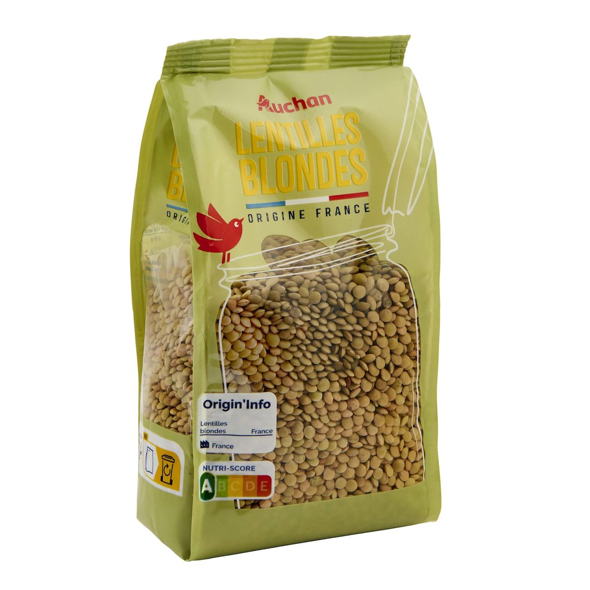 AUCHAN Lentilles blondes 500g