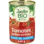 JARDIN BIO ETIC Tomates pelées entières sans sel ajouté 240g
