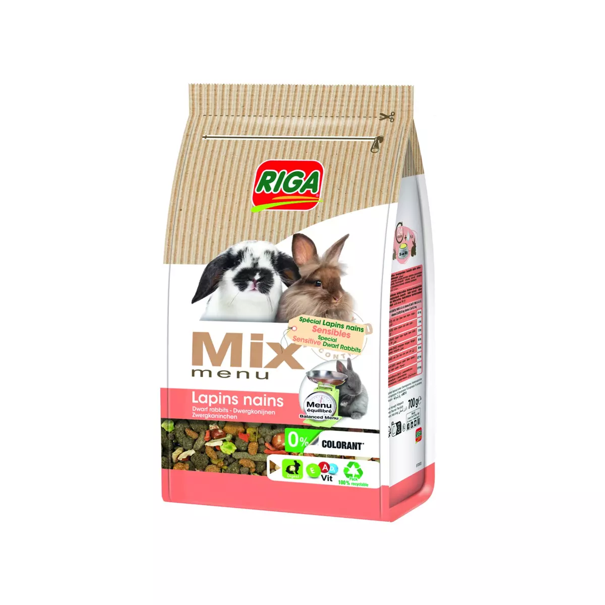 RIGA Mix menu pour lapins nains sensibles 700g