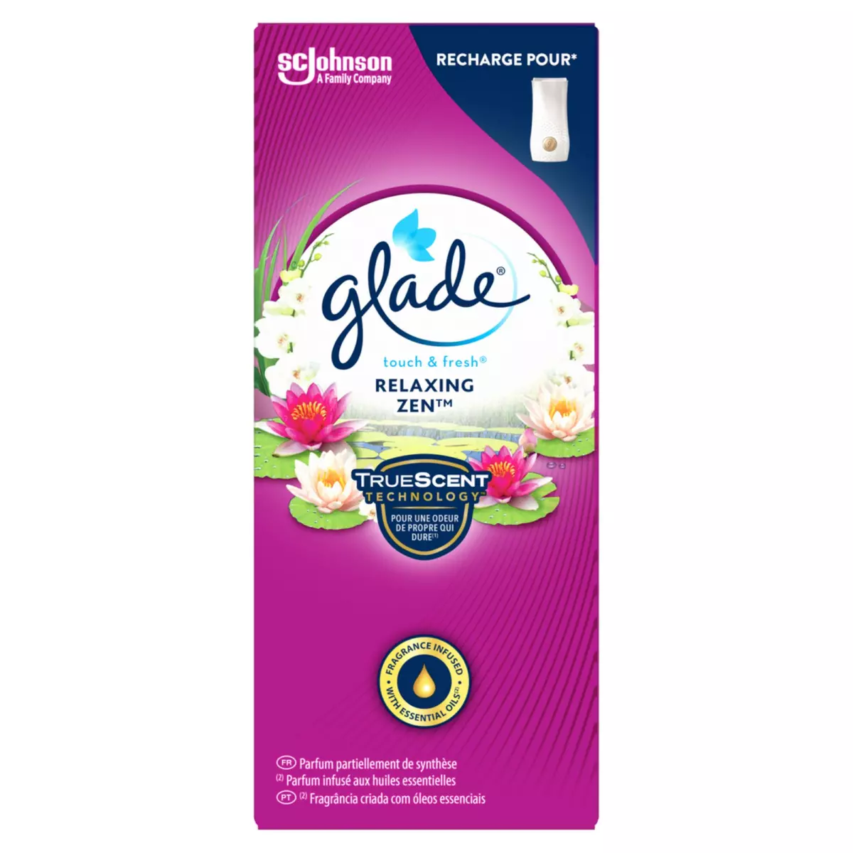 GLADE Touch & Fresh recharge pour diffuseur zen relaxing 10ml