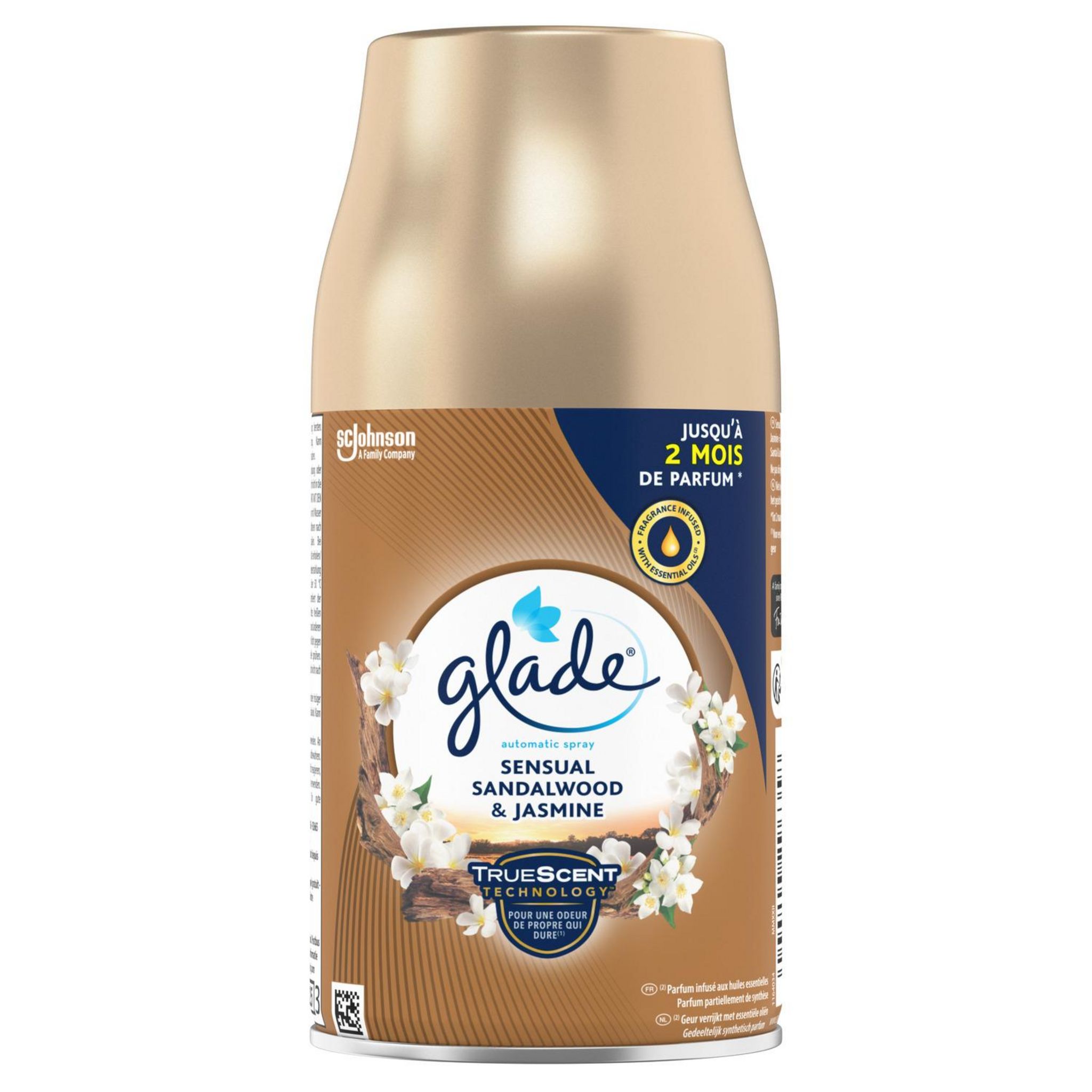 Voir la diapositive 2 : GLADE Diffuseur automatique bois de santal et jasmin 1 recharge