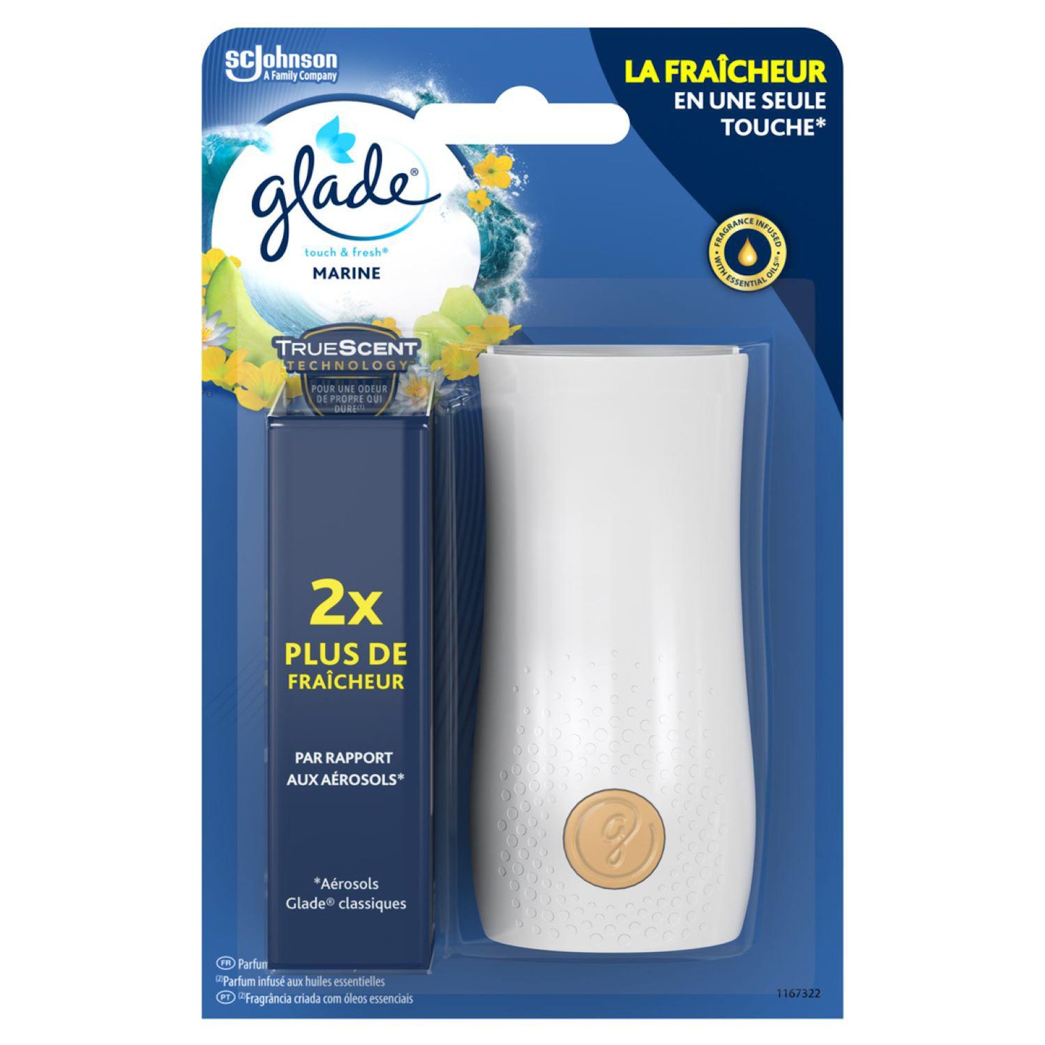 Voir la diapositive 2 : GLADE Touch & fresh diffuseur marine 10ml