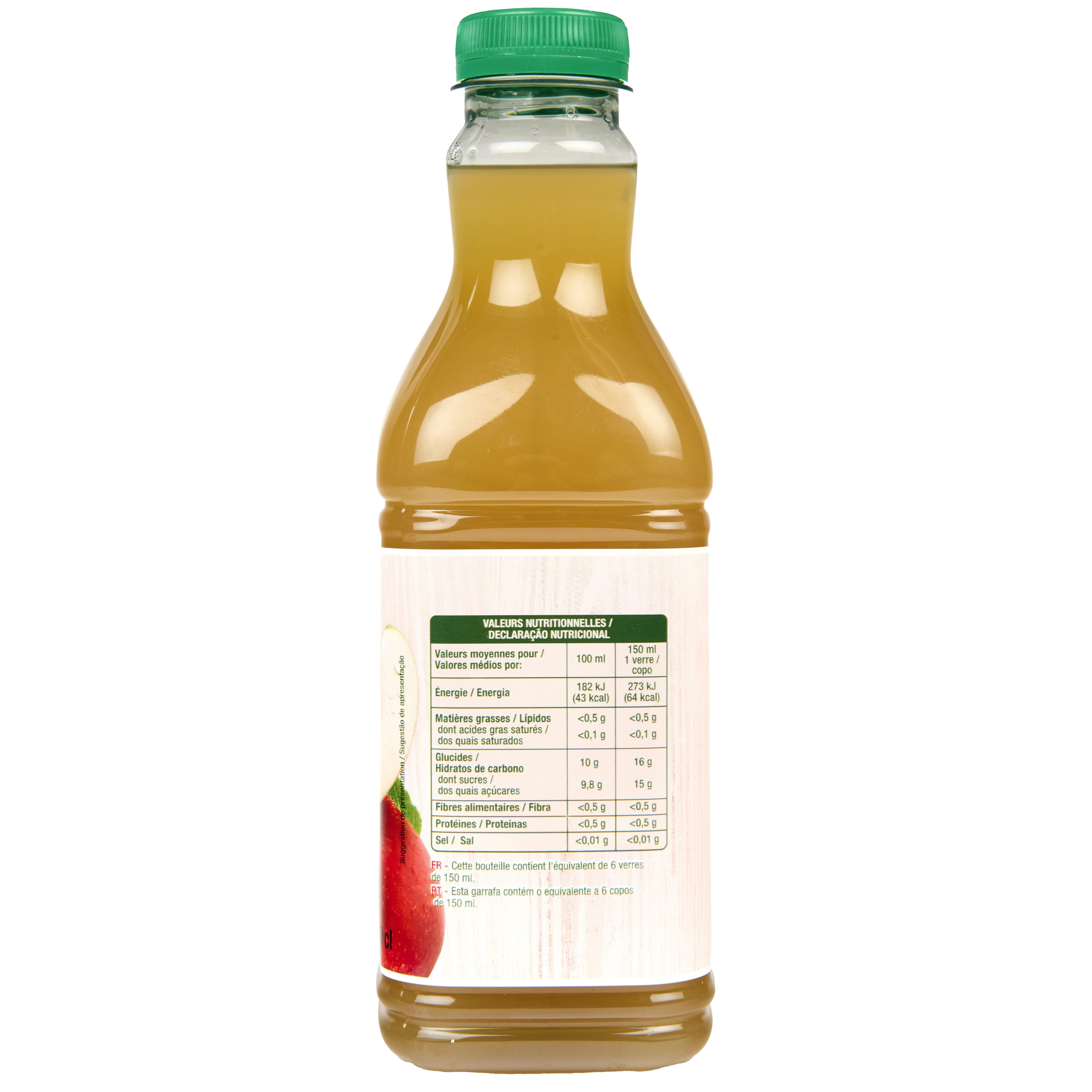Voir la diapositive 2 : AUCHAN Jus de pomme pressé 90cl