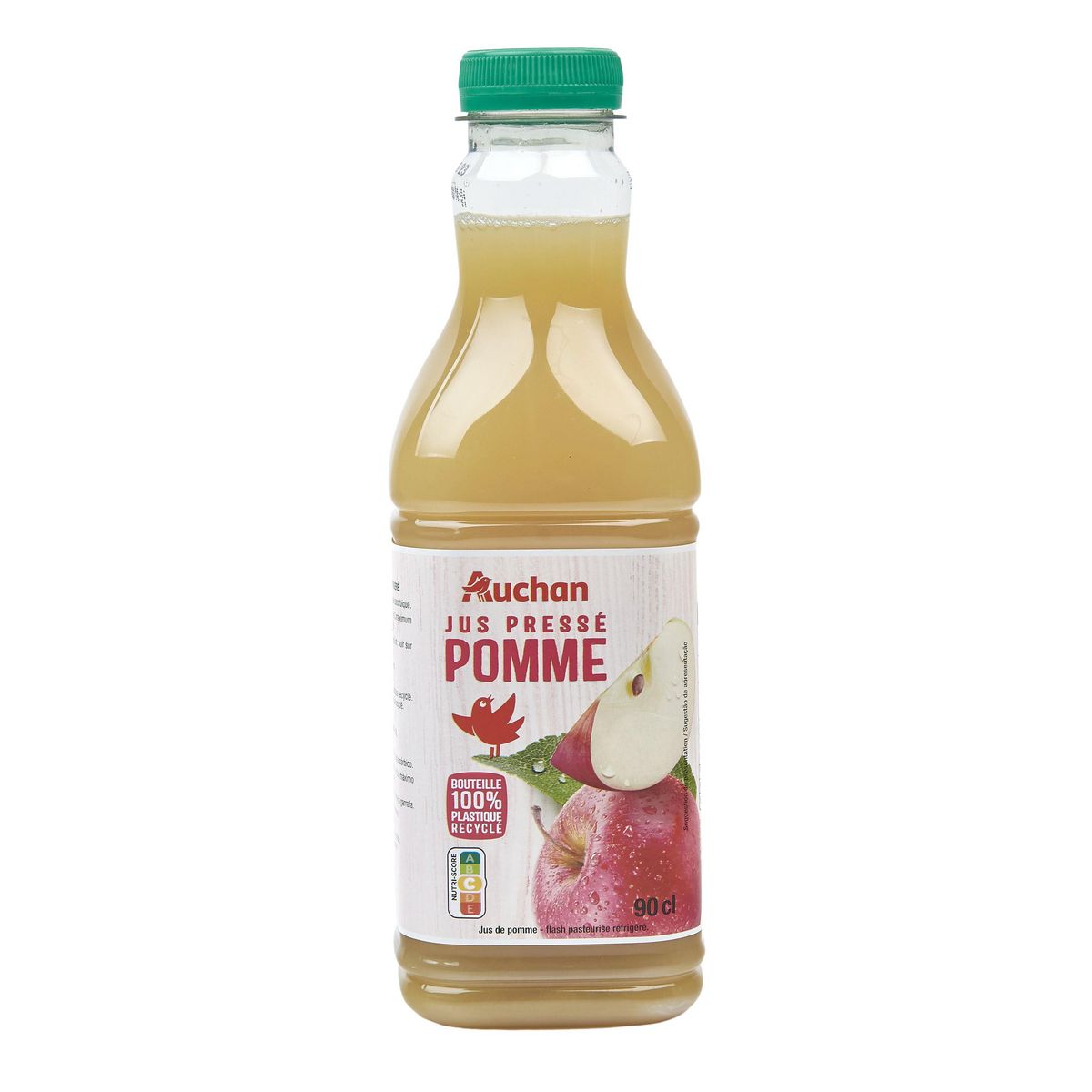 AUCHAN Jus de pomme pressé 90cl
