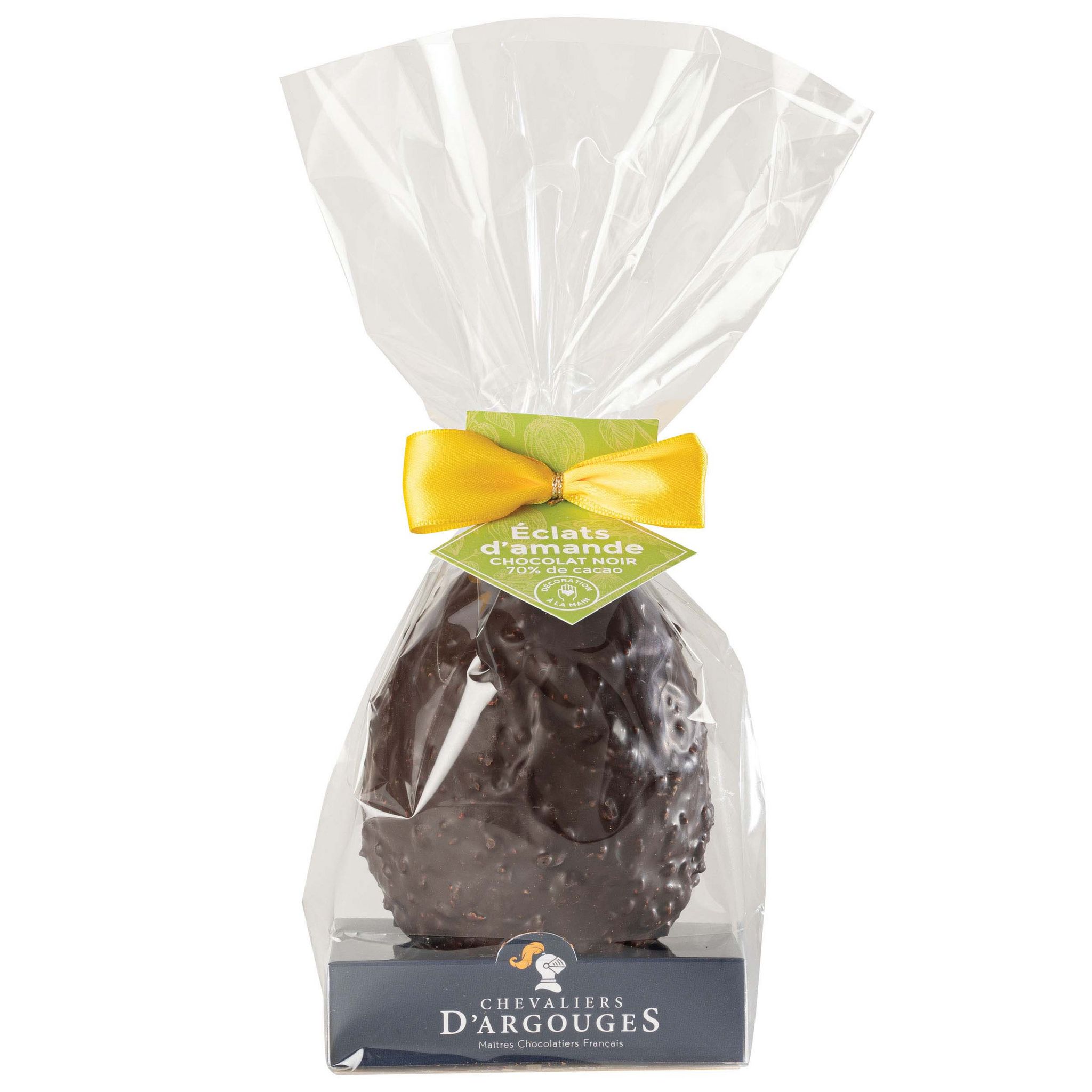 CHEVALIERS D'ARGOUGES Œuf éclats d'amandes au chocolat noir 110g