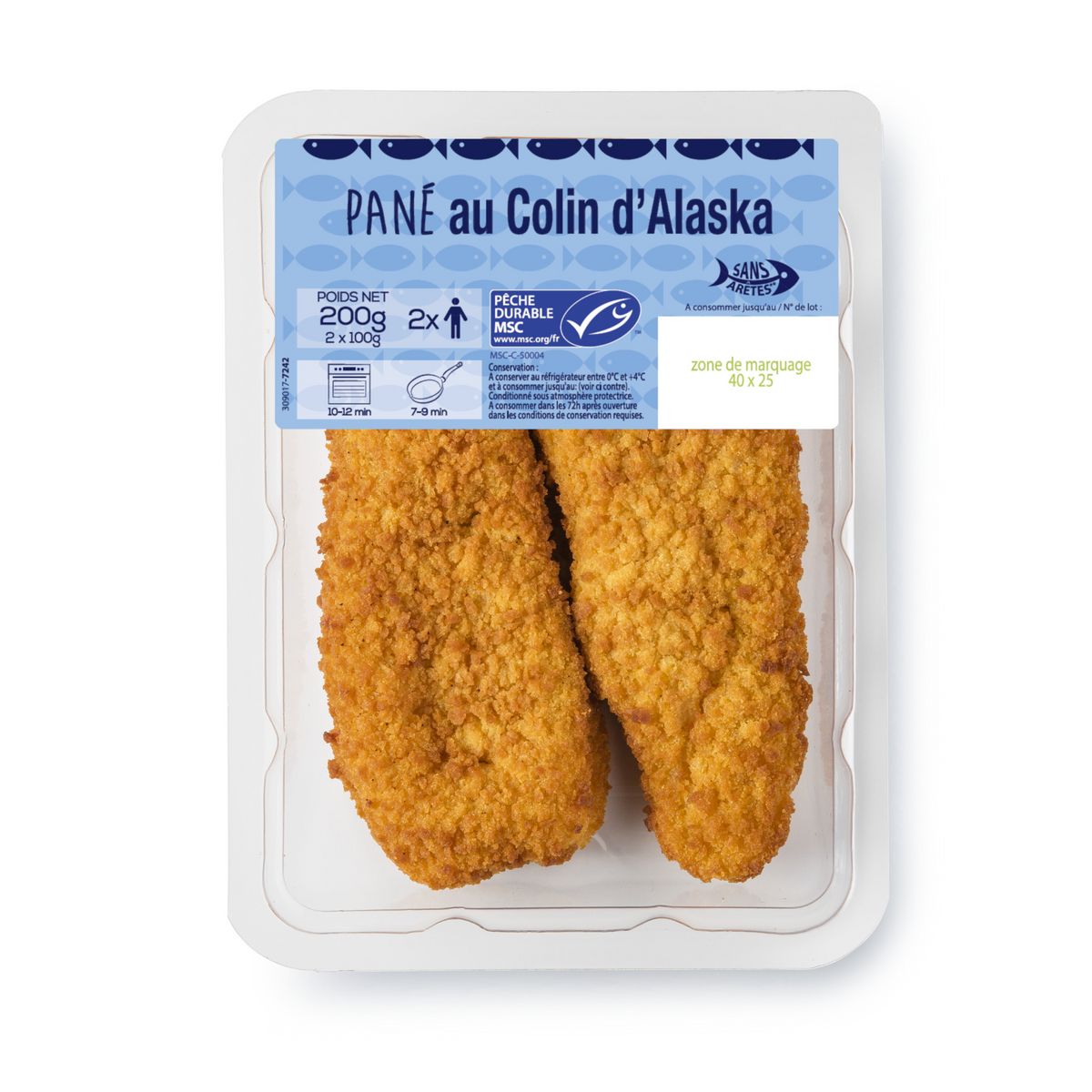 Pané au colin d'Alaska 2x100g