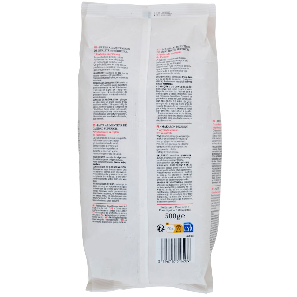 AUCHAN TAVOLA IN ITALIA Mezze maniche al bronzo 500g