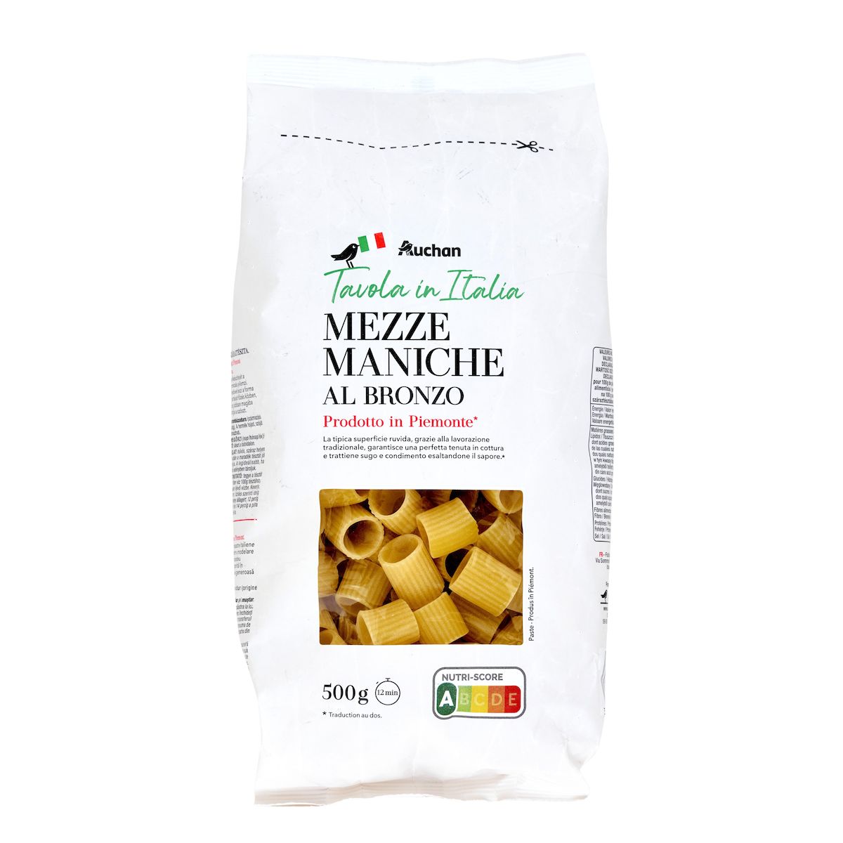 AUCHAN TAVOLA IN ITALIA Mezze maniche al bronzo 500g