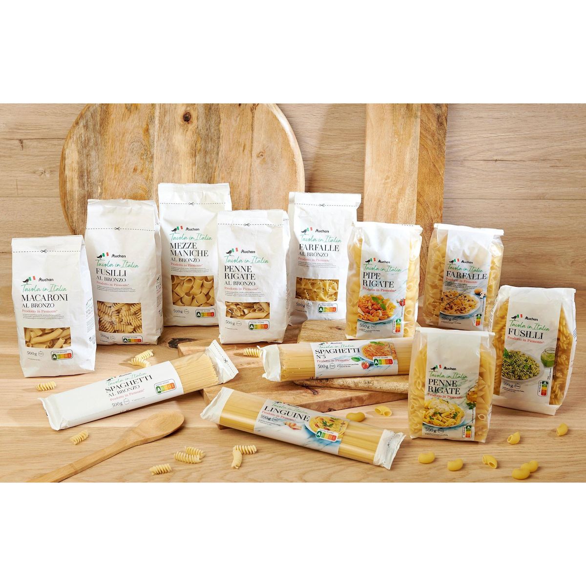 AUCHAN TAVOLA IN ITALIA Mezze maniche al bronzo 500g