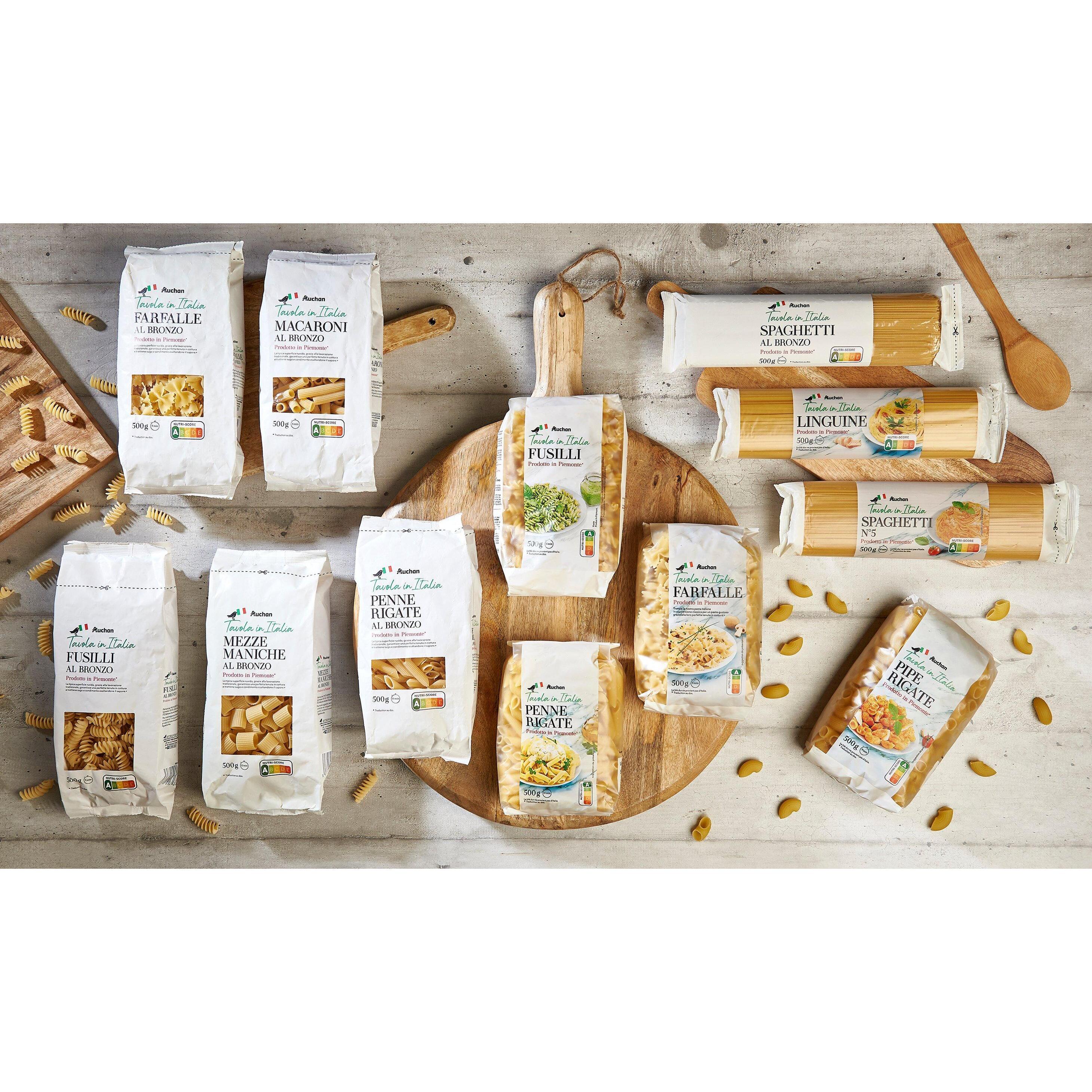 Voir la diapositive 3 : AUCHAN TAVOLA IN ITALIA Penne rigate al bronzo 500g