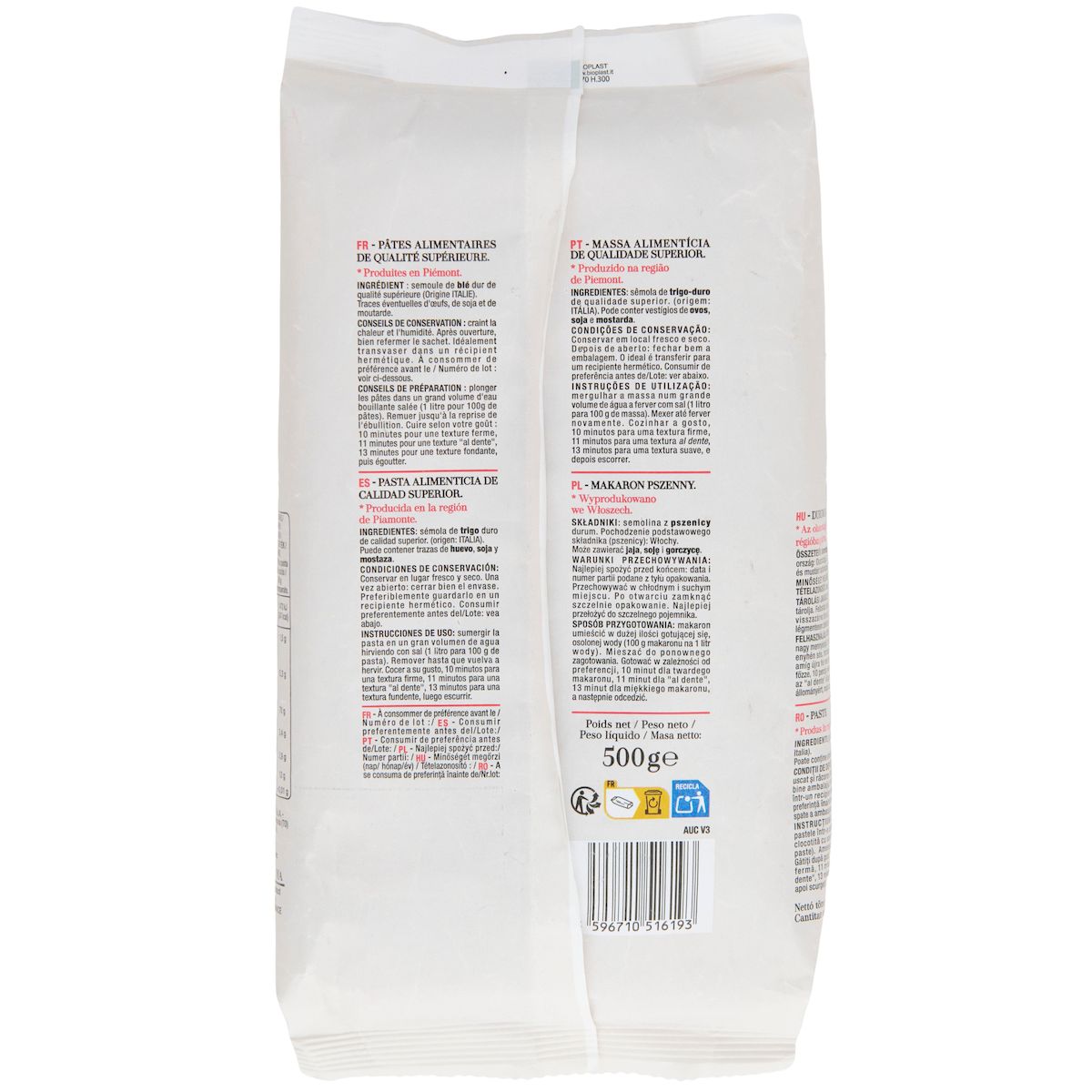 AUCHAN TAVOLA IN ITALIA Farfalle al bronzo 500g