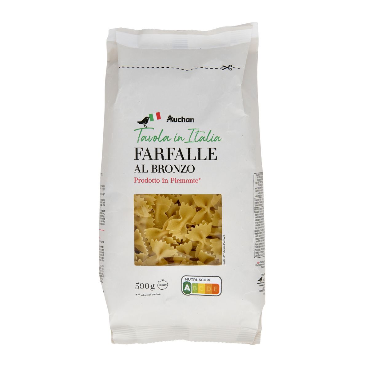 AUCHAN TAVOLA IN ITALIA Farfalle al bronzo 500g