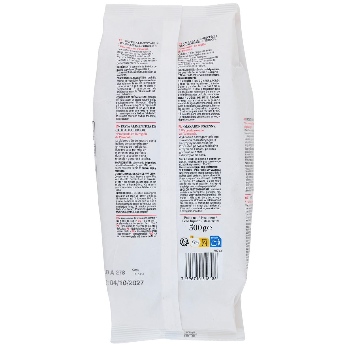 AUCHAN TAVOLA IN ITALIA Fusilli al bronzo 500g