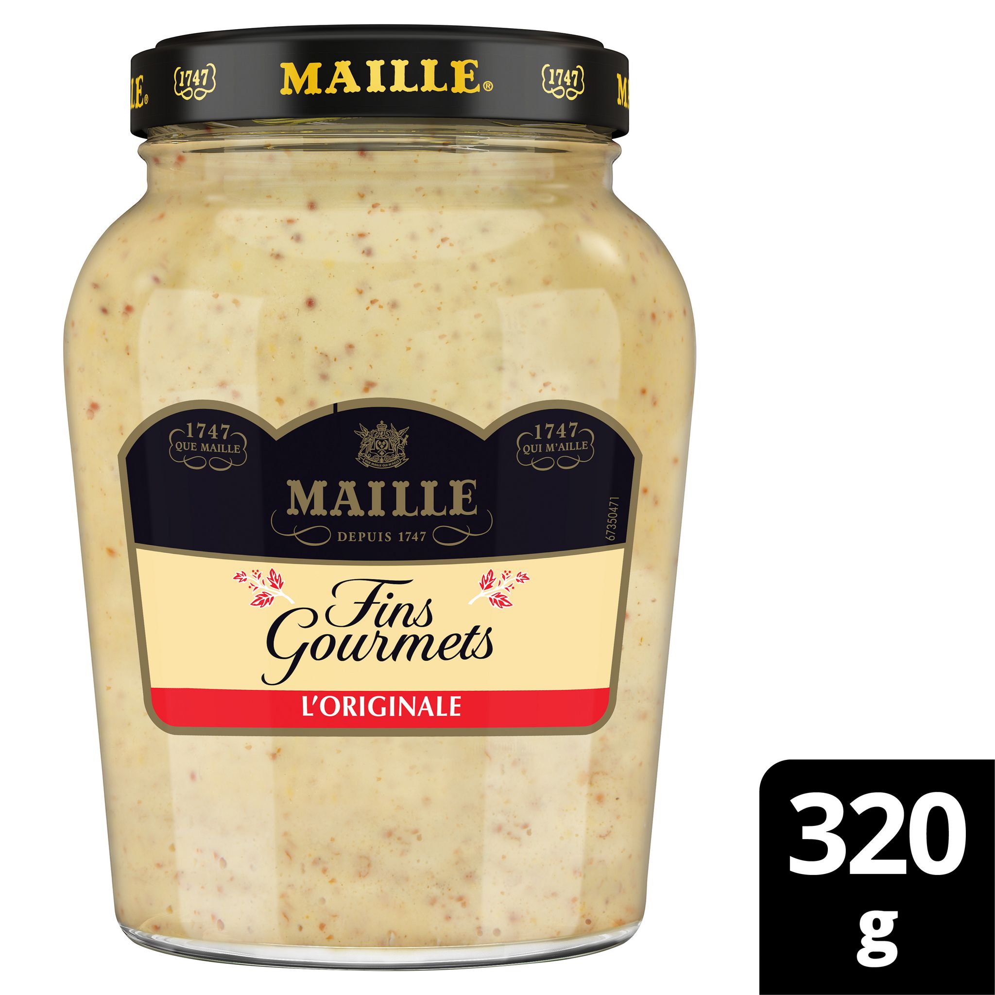 Voir la diapositive 2 : MAILLE Moutarde Fins Gourmets bocal 320g