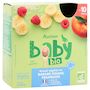 Voir la diapositive 4 : AUCHAN BABY BIO Gourdes brassé végétal riz banane pomme framboise dès 10 mois 4x85g