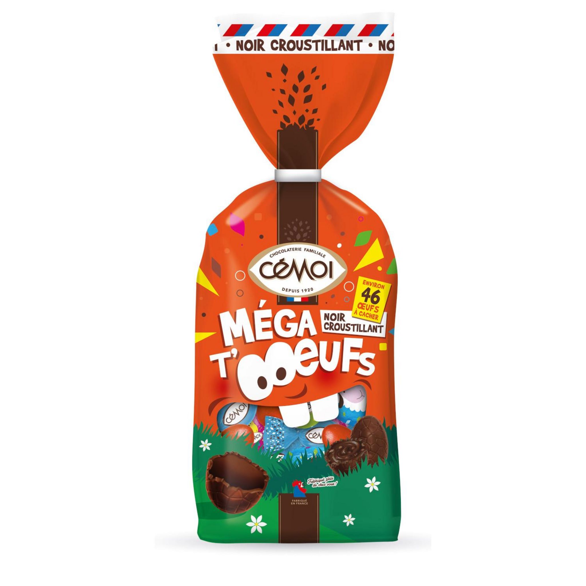 CEMOI Bonbons de chocolat noir avec fourrage au praliné 402g