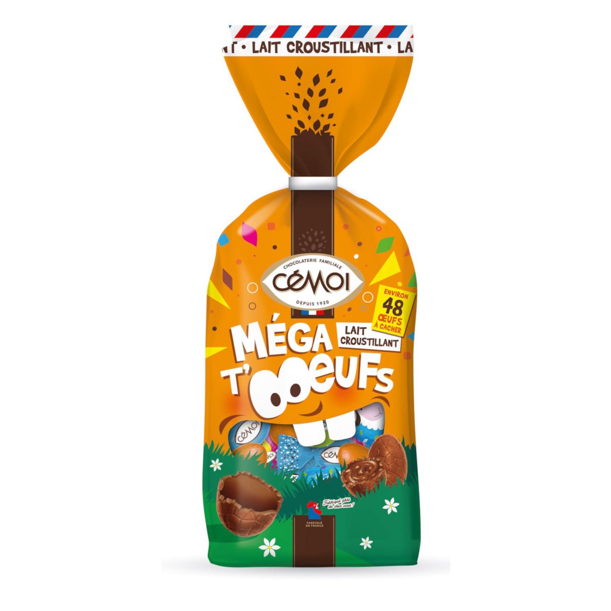 CEMOI Bonbons de chocolat au lait avec fourrage au praliné 424g