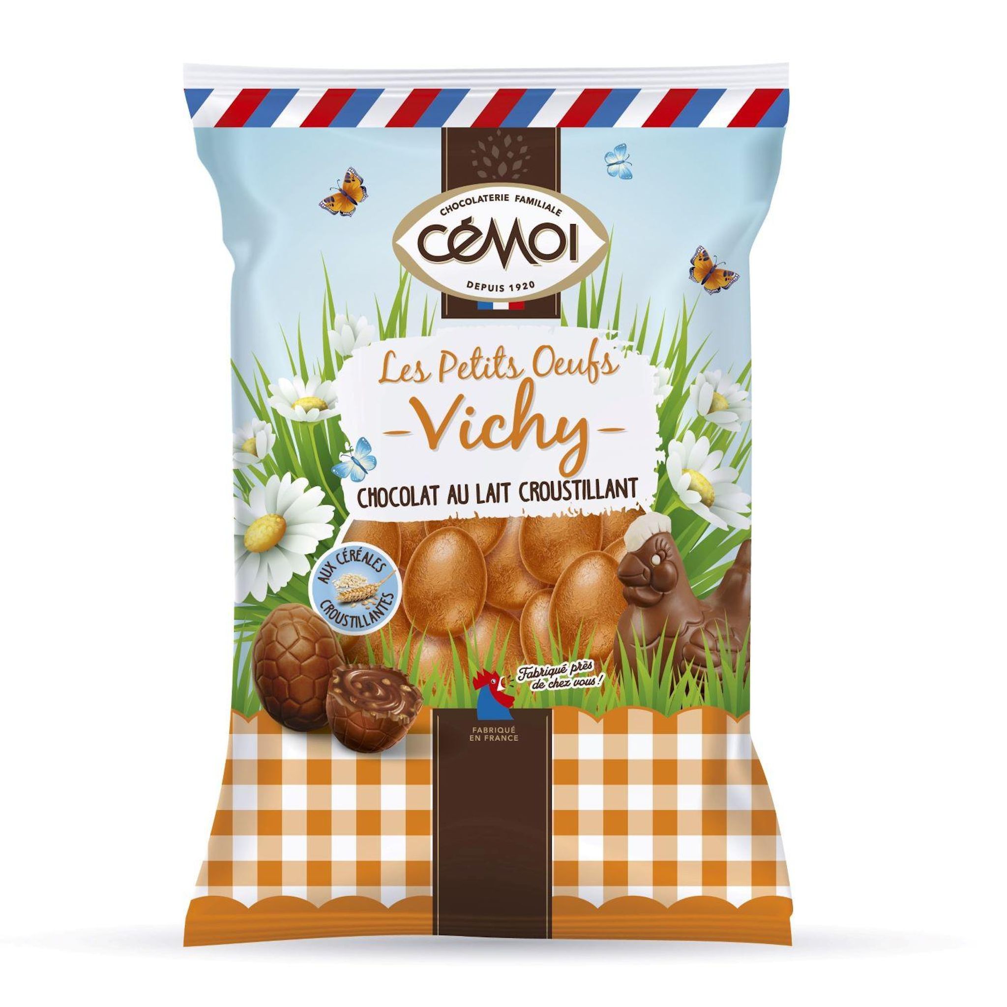 CEMOI Les petits oeufs vichy croustillants au chocolat au lait 200g