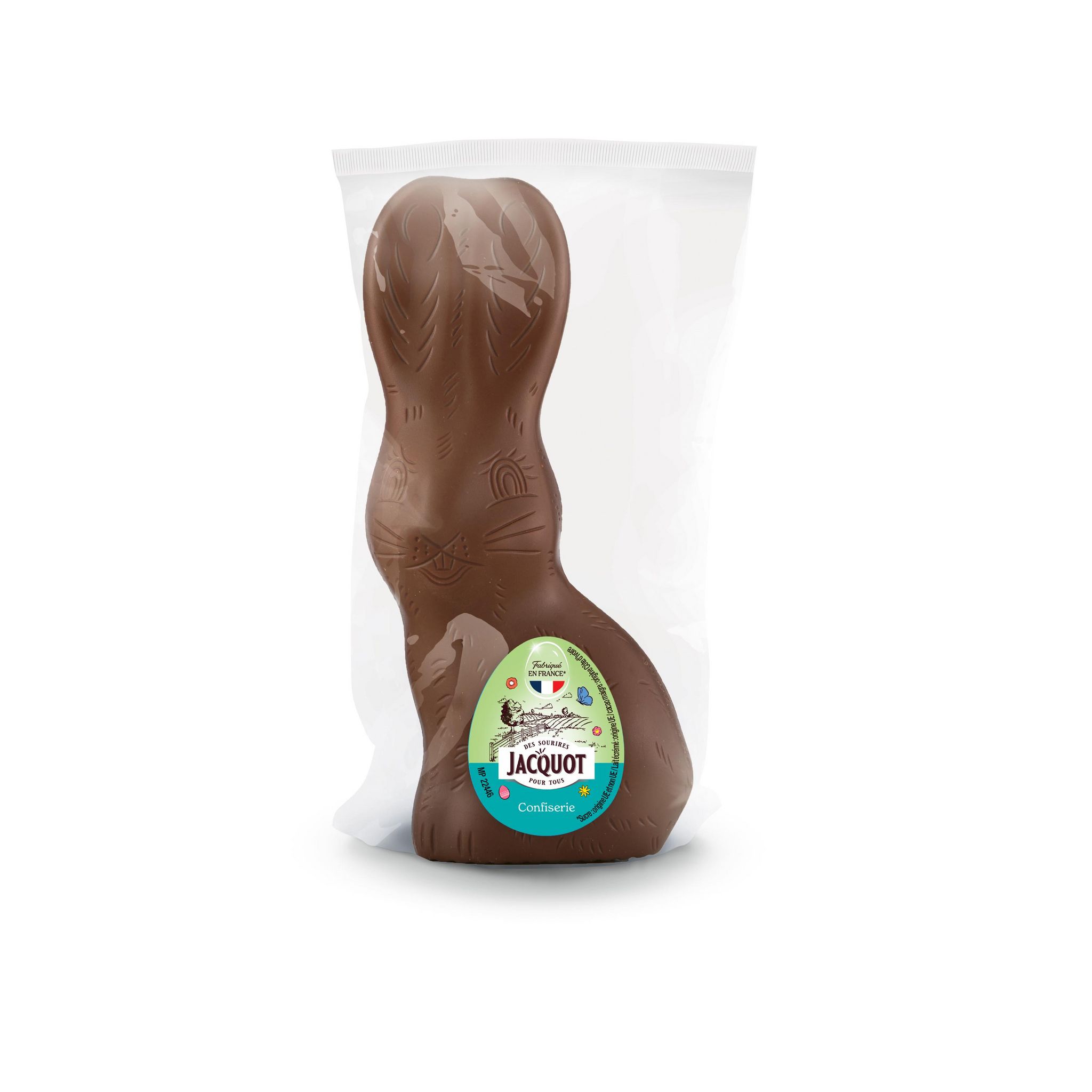 JACQUOT Lapin au chocolat au lait et poudre de cacao 125g