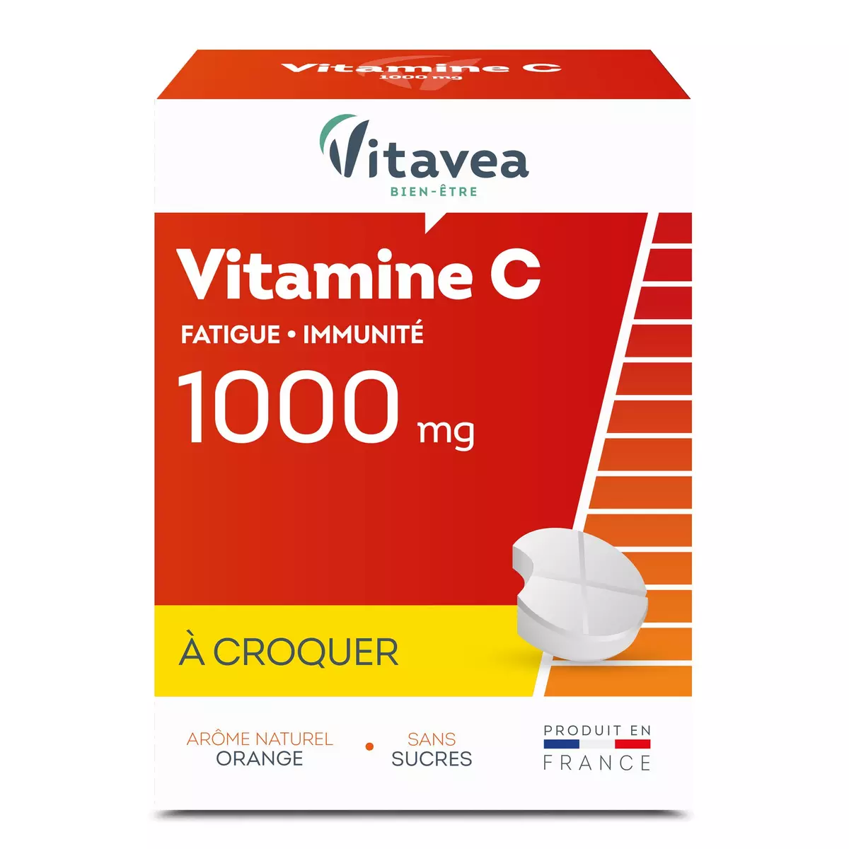 VITAVEA Comprimé à croquer vitamine C fatigue immunité arôme orange 28 comprimés x 1000mg