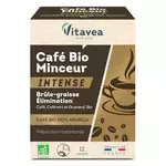 VITAVEA Sachets café bio minceur intense 100% arabica préparation instantanée 12 sachets