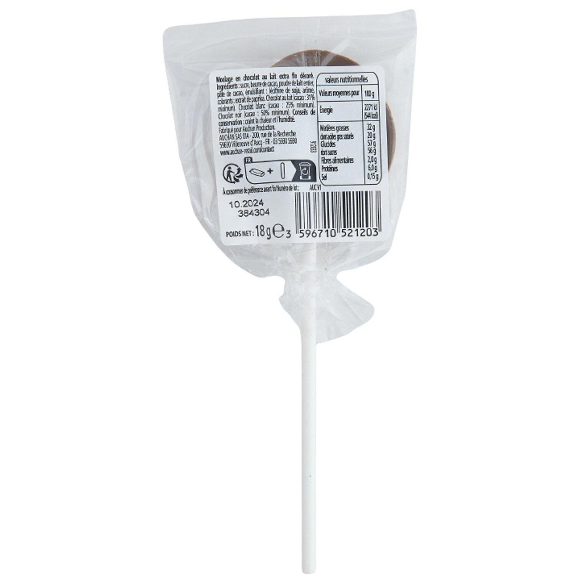 Voir la diapositive 9 : VENDOME Sucette en chocolat de pâques 1 sucette 18g