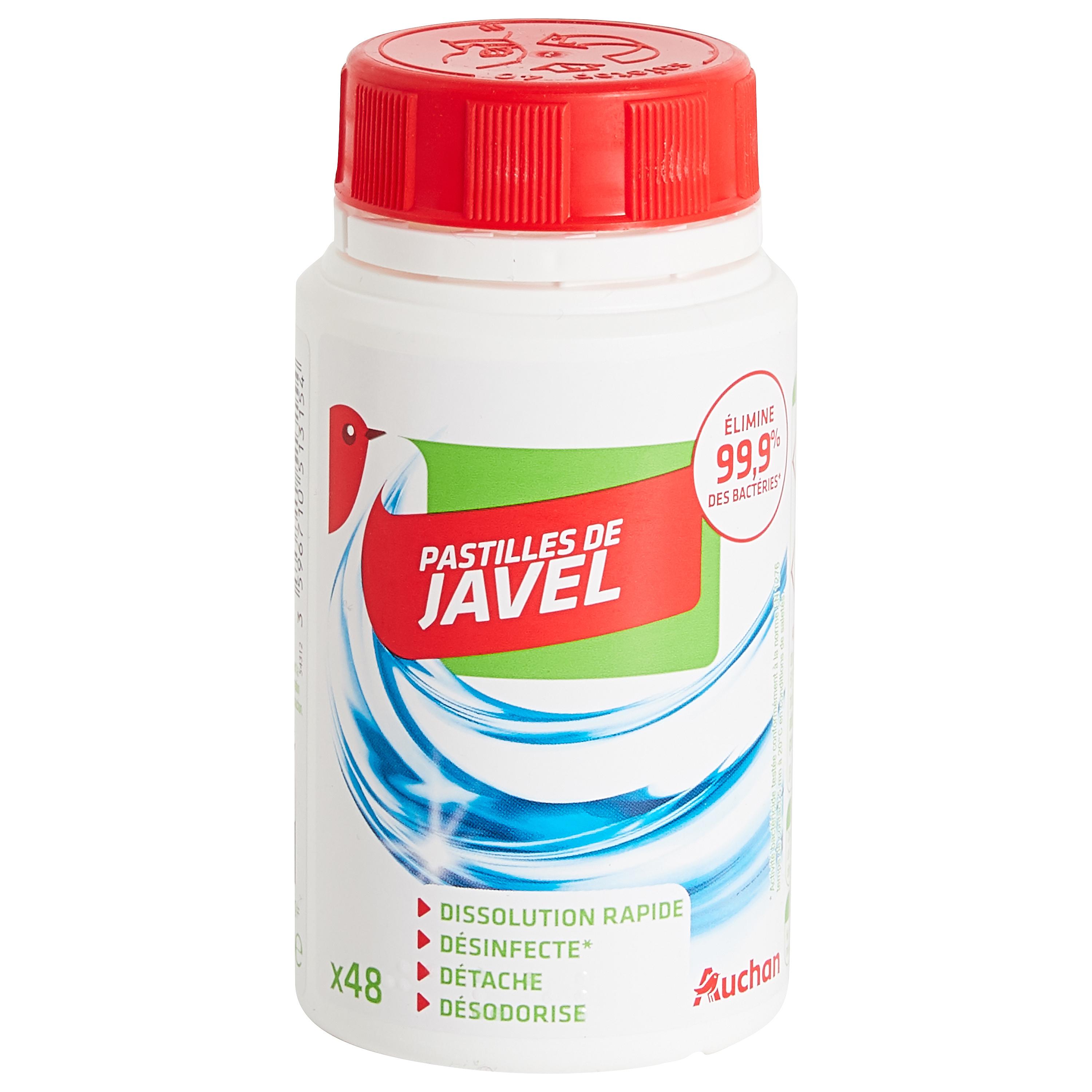 Voir la diapositive 3 : AUCHAN Pastilles de javel 48 pastilles