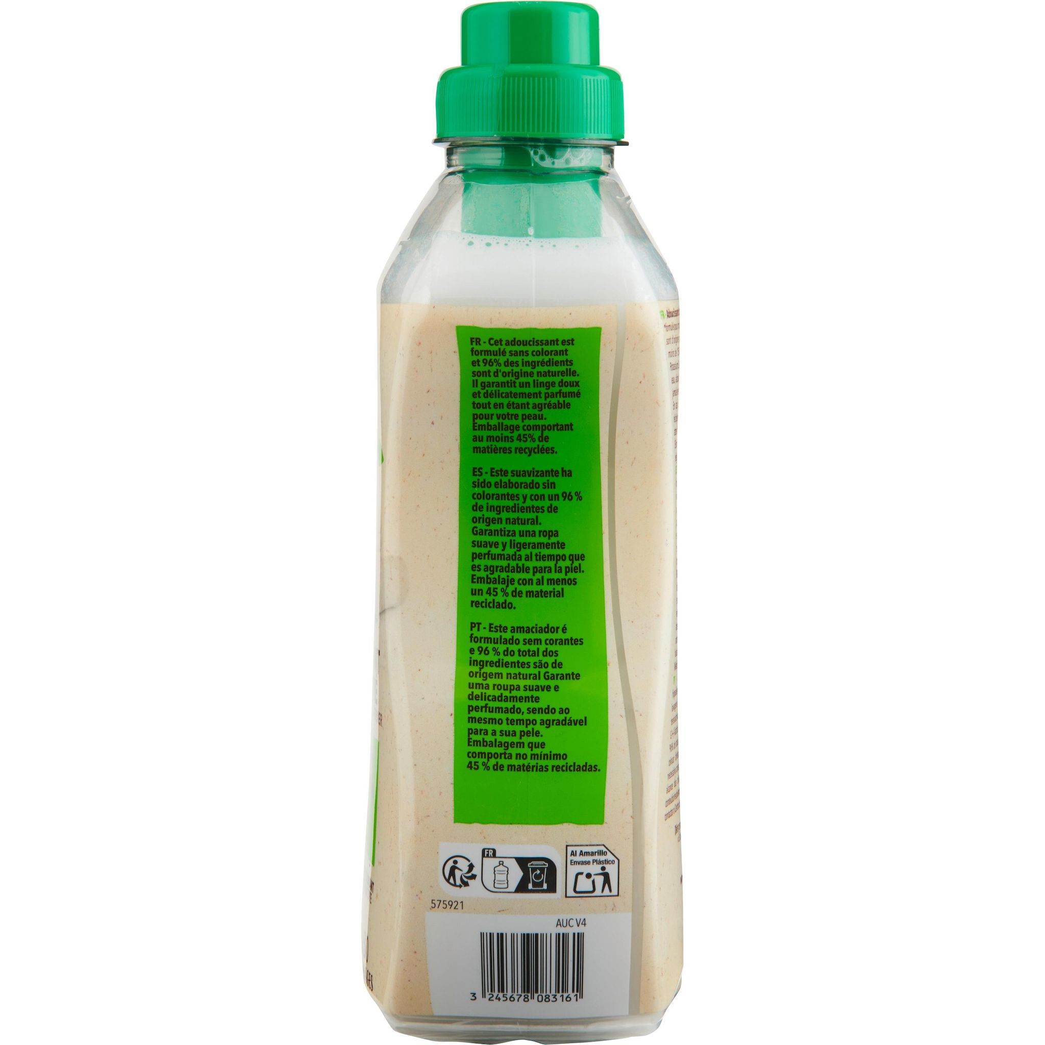 Voir la diapositive 4 : AUCHAN BETTER LIFE Adoucissant concentré 96% ingrédients d'origine naturelle 30 lavages 750ml