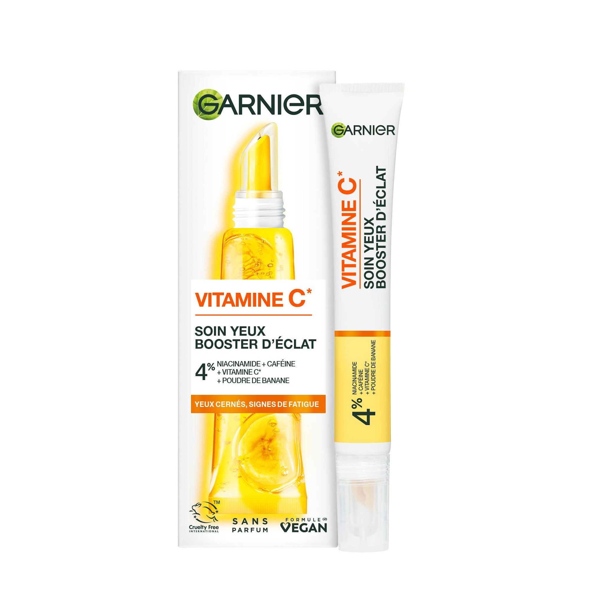 Voir la diapositive 2 : GARNIER Vitamine C Soin yeux booster d'éclat yeux cernés, signes de fatigue 15ml