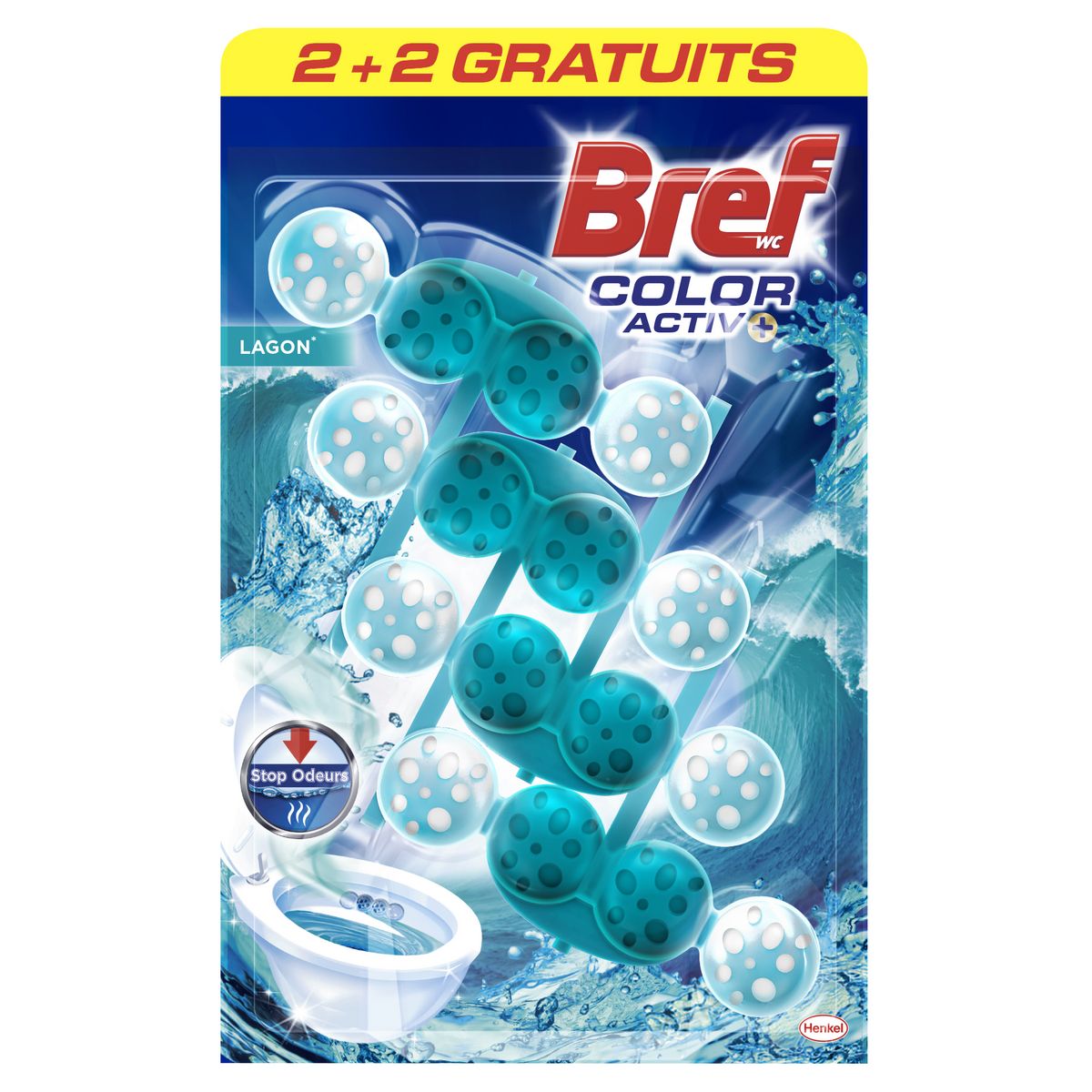 BREF WC Color Activ + Bloc WC lagon 4 pièces