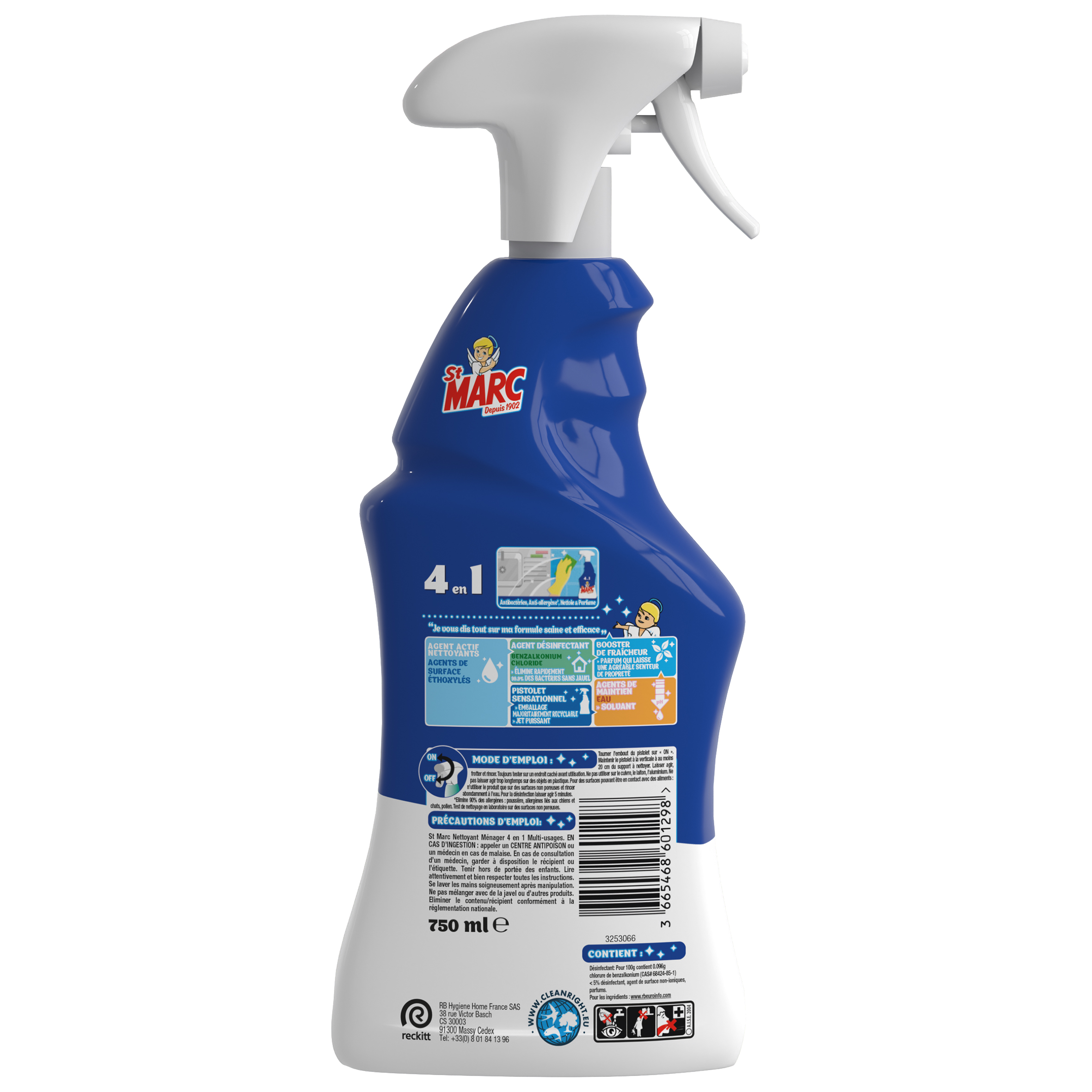 Voir la diapositive 2 : ST MARC Spray 4en1 multi-usages 750ml