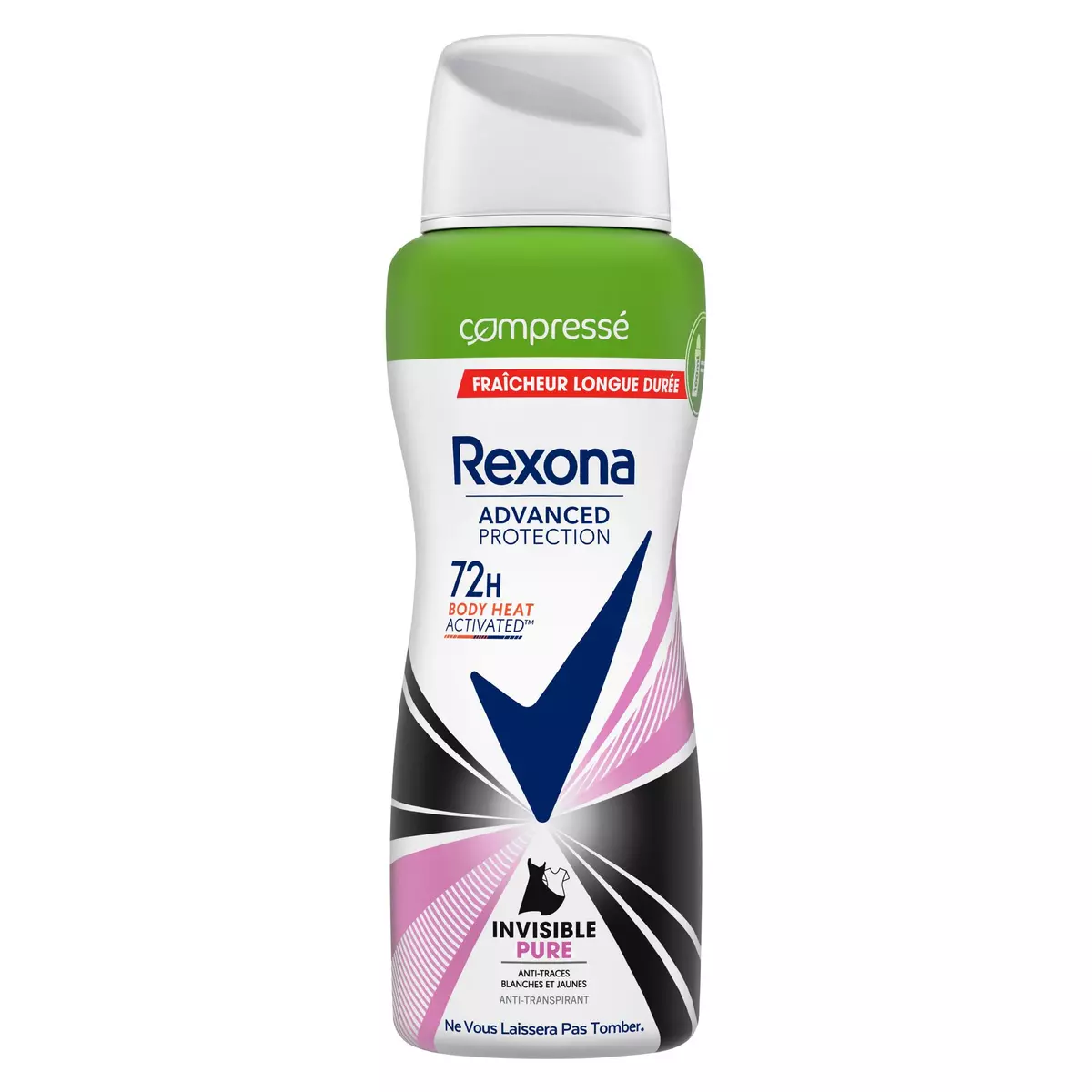 REXONA Advanced protection déodorant spray anti-traces & anti-transpirant 72h 0% alcool 100ml