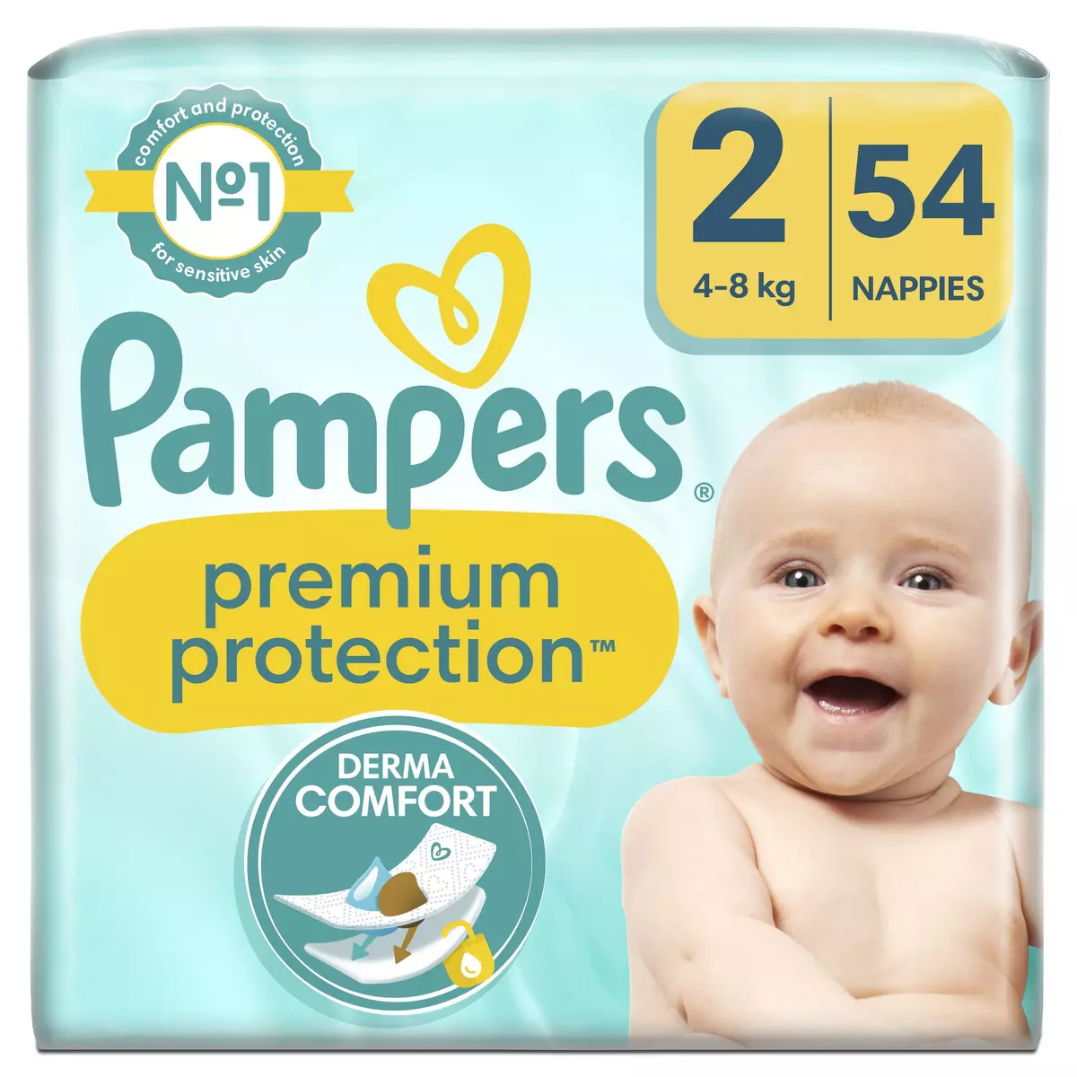 Pampers Premium Protection Taille 2 (4-8kg) 30 couches