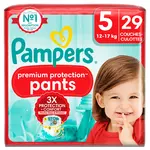 PAMPERS Premium protection couches culottes taille 5 (12-17kg) 29 couches