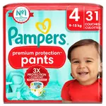 PAMPERS Premium protection pants couches-culottes taille 4 (9-15kg) 31 couches