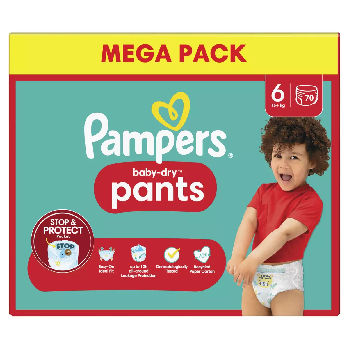 PAMPERS Baby-Dry Pants Taille 6 - 66 Couches-Culottes