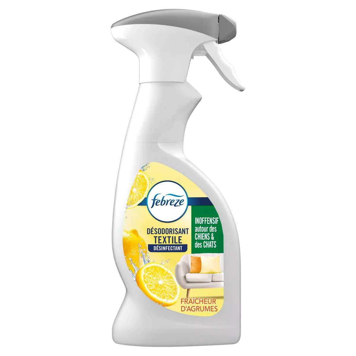 FEBREZE Désodorisant textile désinfectant fraîcheur d'agrumes 375ml