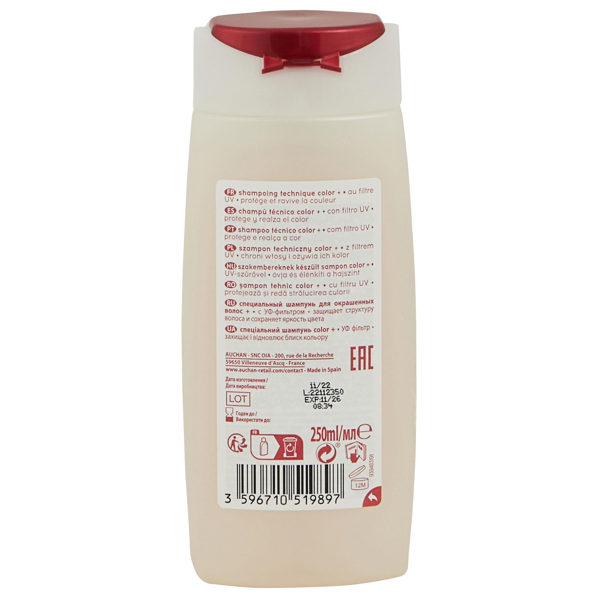 Voir la diapositive 3 : COSMIA Color Technique + Shampooing pour cheveux colorés 250ml