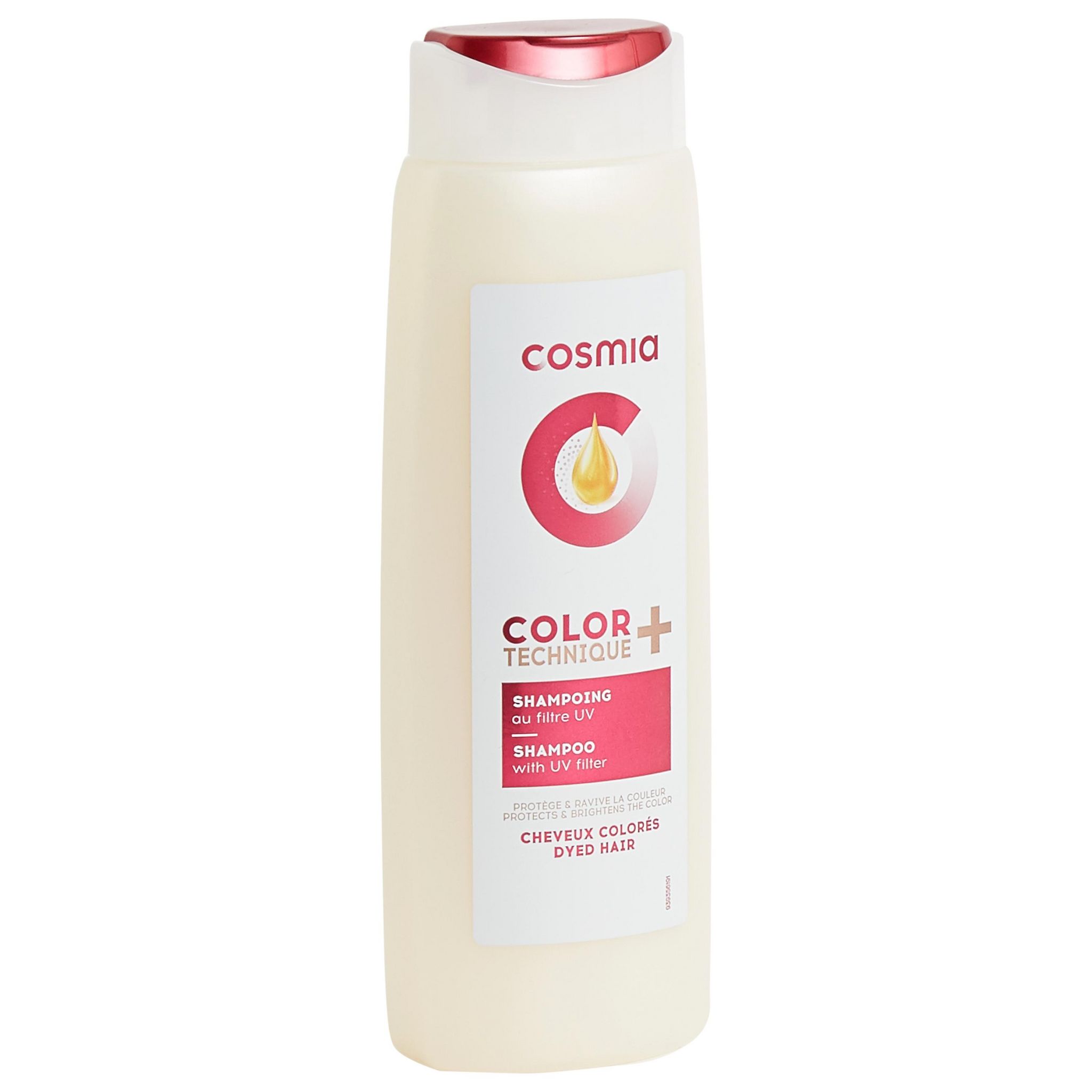 Voir la diapositive 2 : COSMIA Shampoing color+ au filtre UV cheveux colorés 400ml