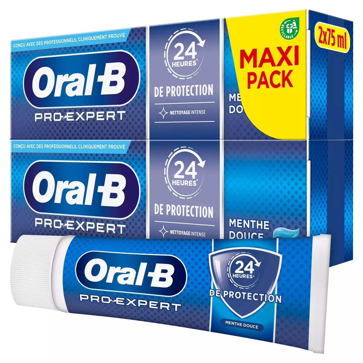 ORAL-B Pro-expert dentifrice nettoyage intense 2x75ml