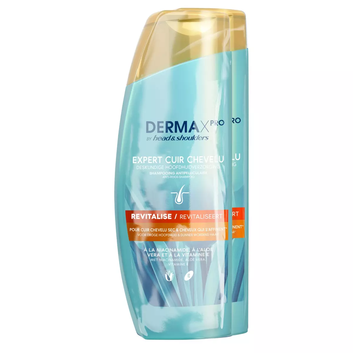 HEAD & SHOULDERS Derma X pro shampooing mixte revitalise pour cheveux secs 2x225ml