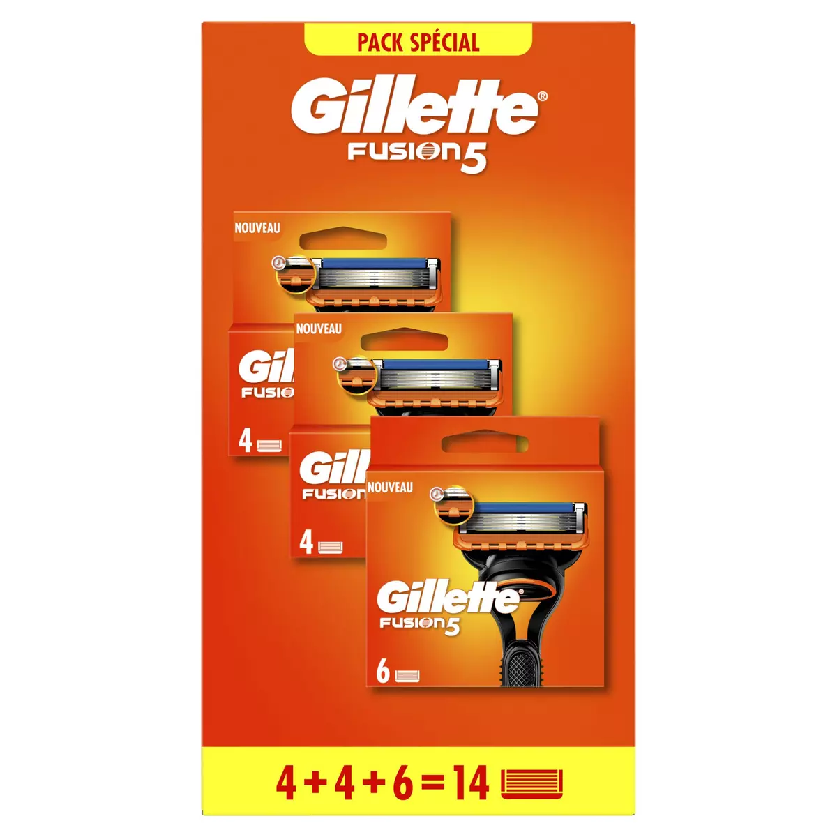 GILLETTE Fusion 5 Recharges lames de rasoir 14 recharges