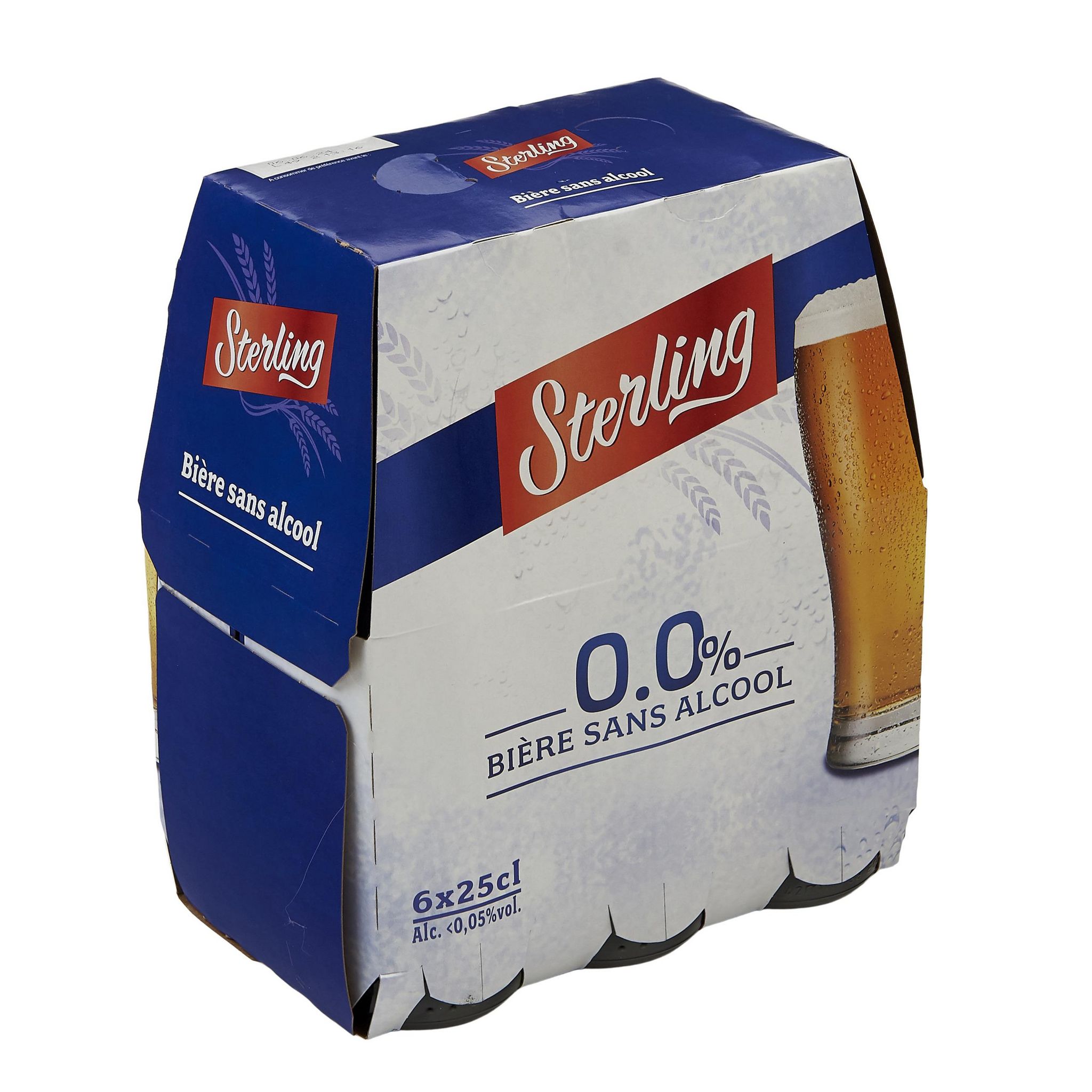 Voir la diapositive 2 : STERLING Bière blonde sans alcool 0% bouteilles 6x25cl