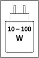 10 - 100 W USB