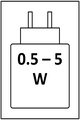 0.5 - 5 W USB