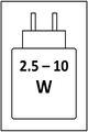 2.5 - 10 W USB