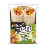 SODEBO Wrap légumes façon fajitas cheddar sauce épicée 2 pièces 190g
